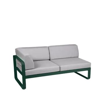 Bellevie Corner modulsofa - 2-seters Cedar green (grønn)-flannel grey pute-venstre - Fermob