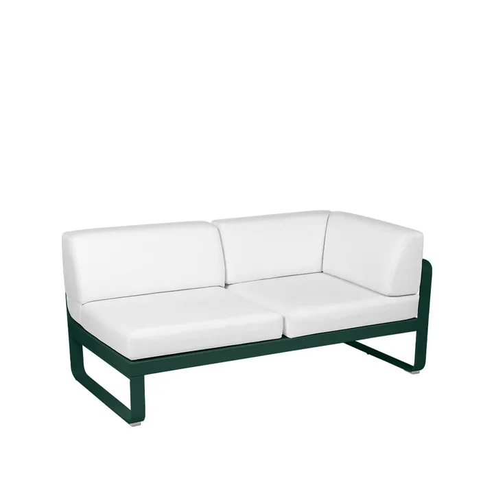 Bellevie Corner modulsofa - 2-seters Cedar green (grønn), off-white pute, høyre - Fermob