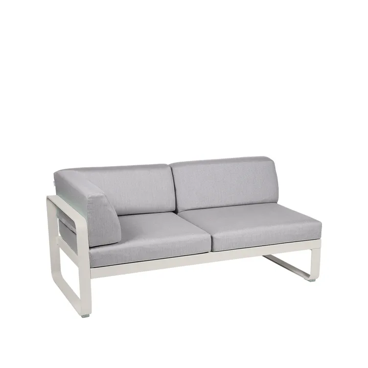 Bellevie Corner modulsofa - 2-seters Clay grey, flannel grey pute, venstre - Fermob