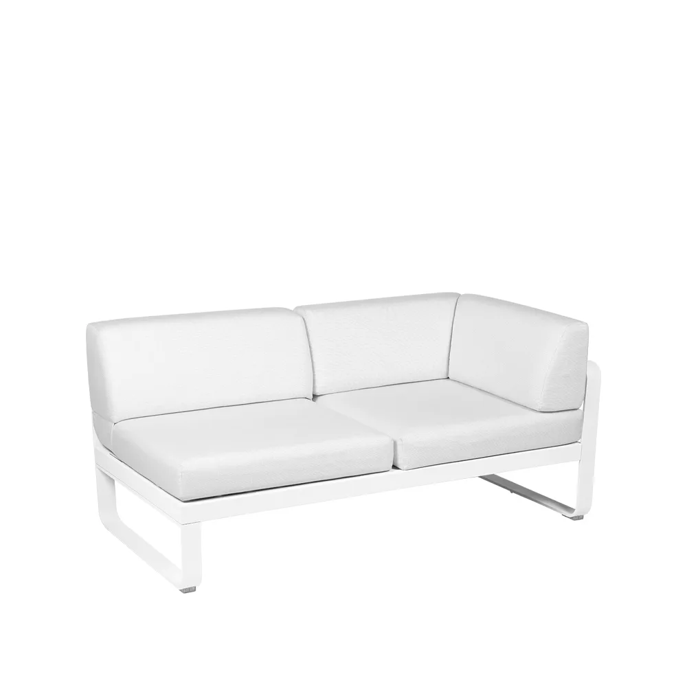 Bellevie Corner modulsofa, 2-seters cotton white, off-white pute, høyre Fermob