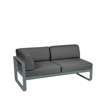Bellevie Corner modulsofa - 2-seters storm grey-graphite grey pute-venstre - Fermob