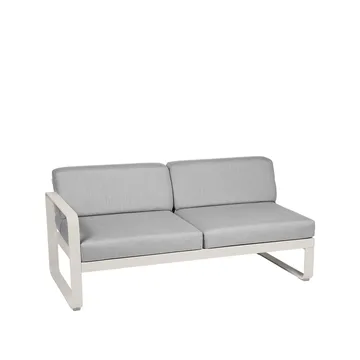 Bellevie Left modulsofa - 2-seters Clay grey, flannel grey pute - Fermob