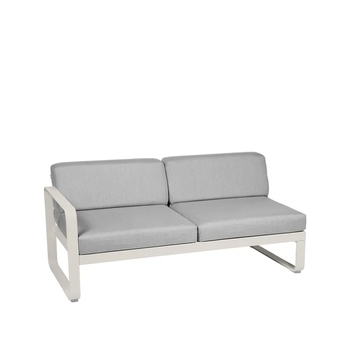 Bellevie Left modulsofa - 2-seters Clay grey (grå), flannel grey pute - Fermob