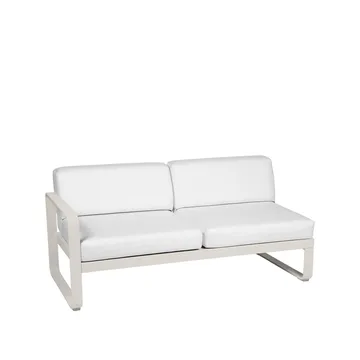Bellevie Left modulsofa - 2-seters Clay grey, off-white pute - Fermob