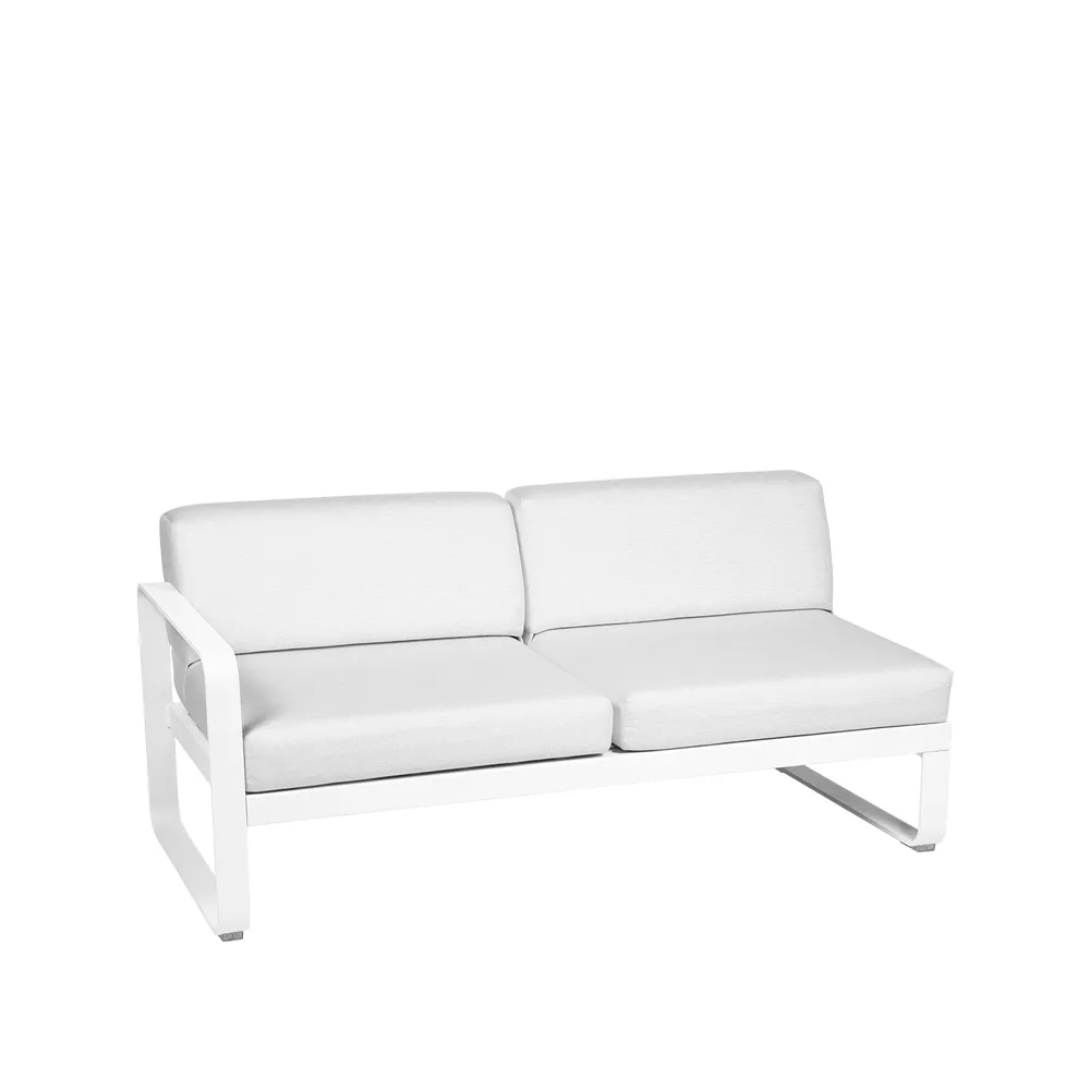 Bellevie Left modulsofa, 2-seters Cotton white, off-white pute Fermob