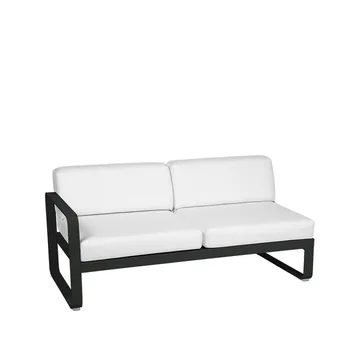 Bellevie Left modulsofa - 2-seters liquorice, off-white pute - Fermob