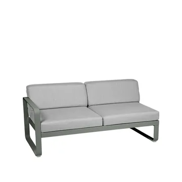 Bellevie Left modulsofa - 2-seters Rosemary, flannel grey pute - Fermob