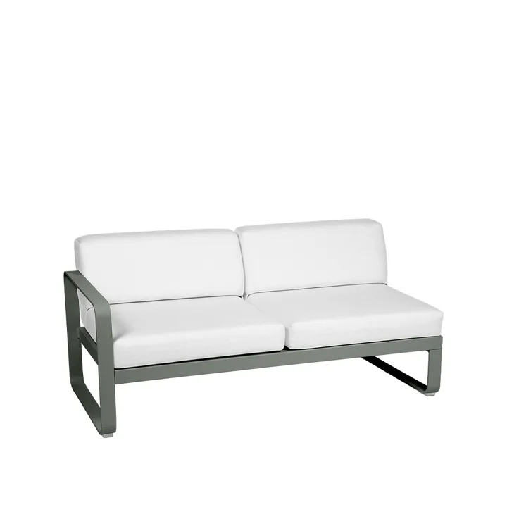 Bellevie Left modulsofa - 2-seters Rosemary (grønn)-off-white pute - Fermob