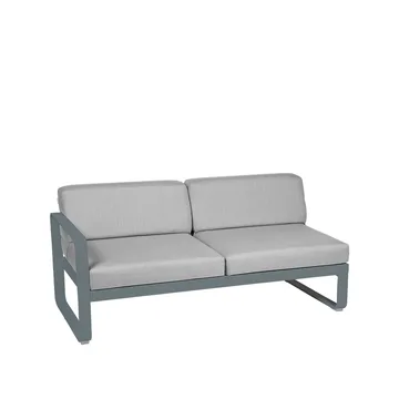 Bellevie Left modulsofa - 2-seters storm grey, flannel grey pute - Fermob