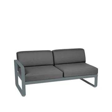 Bellevie Left modulsofa - 2-seters Storm grey, graphite grey pute - Fermob