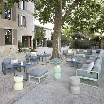 Bellevie Left modulsofa - Cactus, off-white pute, 1-sete - Fermob