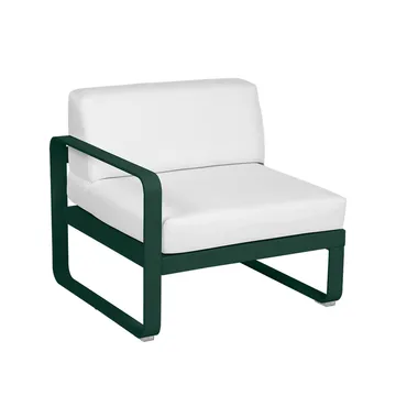 Bellevie Left modulsofa - Cedar green, off-white pute, 1-seter - Fermob