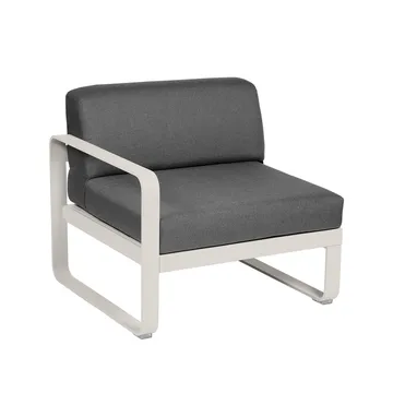 Bellevie Left modulsofa - Clay Grey, graphite grey pute, 1-seter - Fermob
