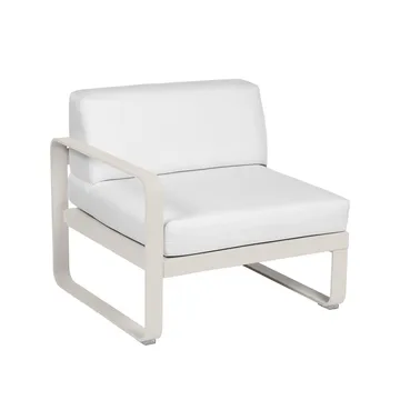 Bellevie Left modulsofa - Clay grey, off-white pute, 1-seter - Fermob