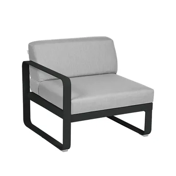 Bellevie Left modulsofa - Liquorice, flannel grey pute, 1-sete - Fermob