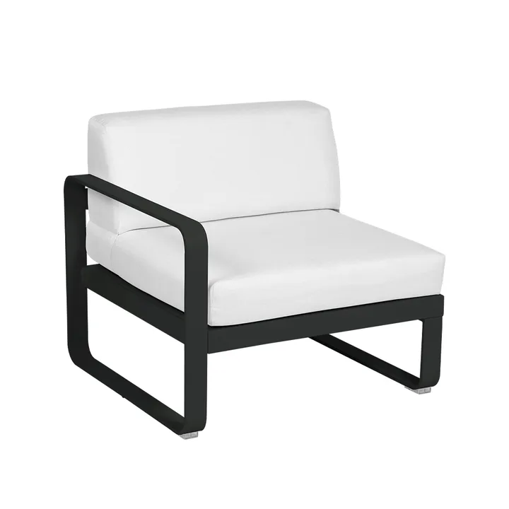 Bellevie Left modulsofa - Liquorice, off-white pute, 1-sete - Fermob