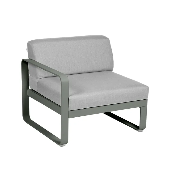 Bellevie Left modulsofa - Rosemary (grønn), flannel grey pute, 1-sete - Fermob