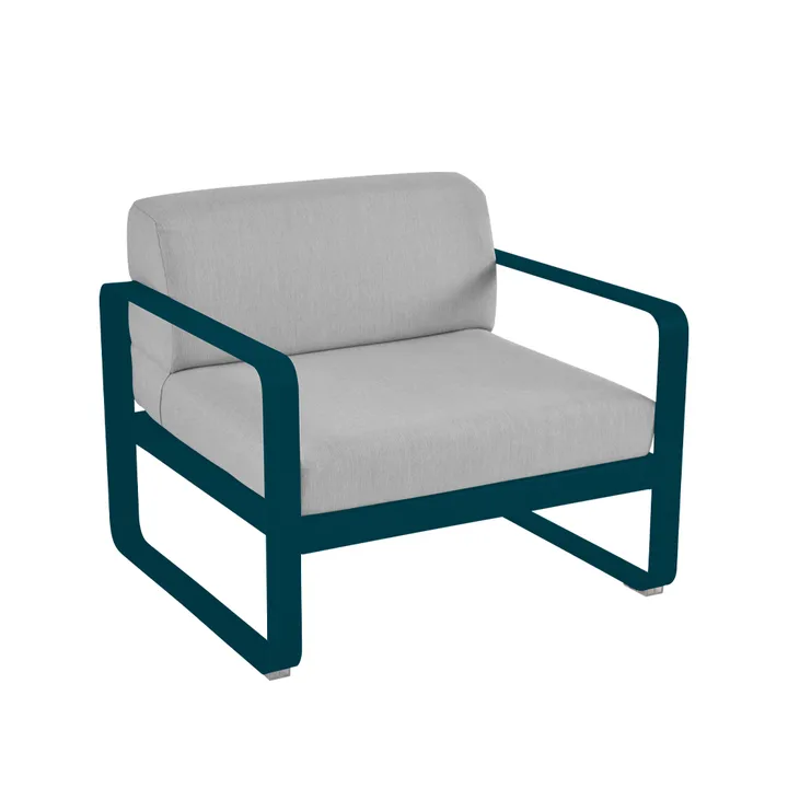 Bellevie lenestol - Acapulco blue (blå), flannel grey pute - Fermob