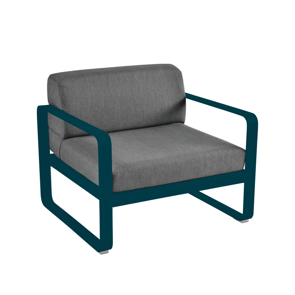 Bellevie lenestol, Acapulco blue (blå), graphite grey pute Fermob