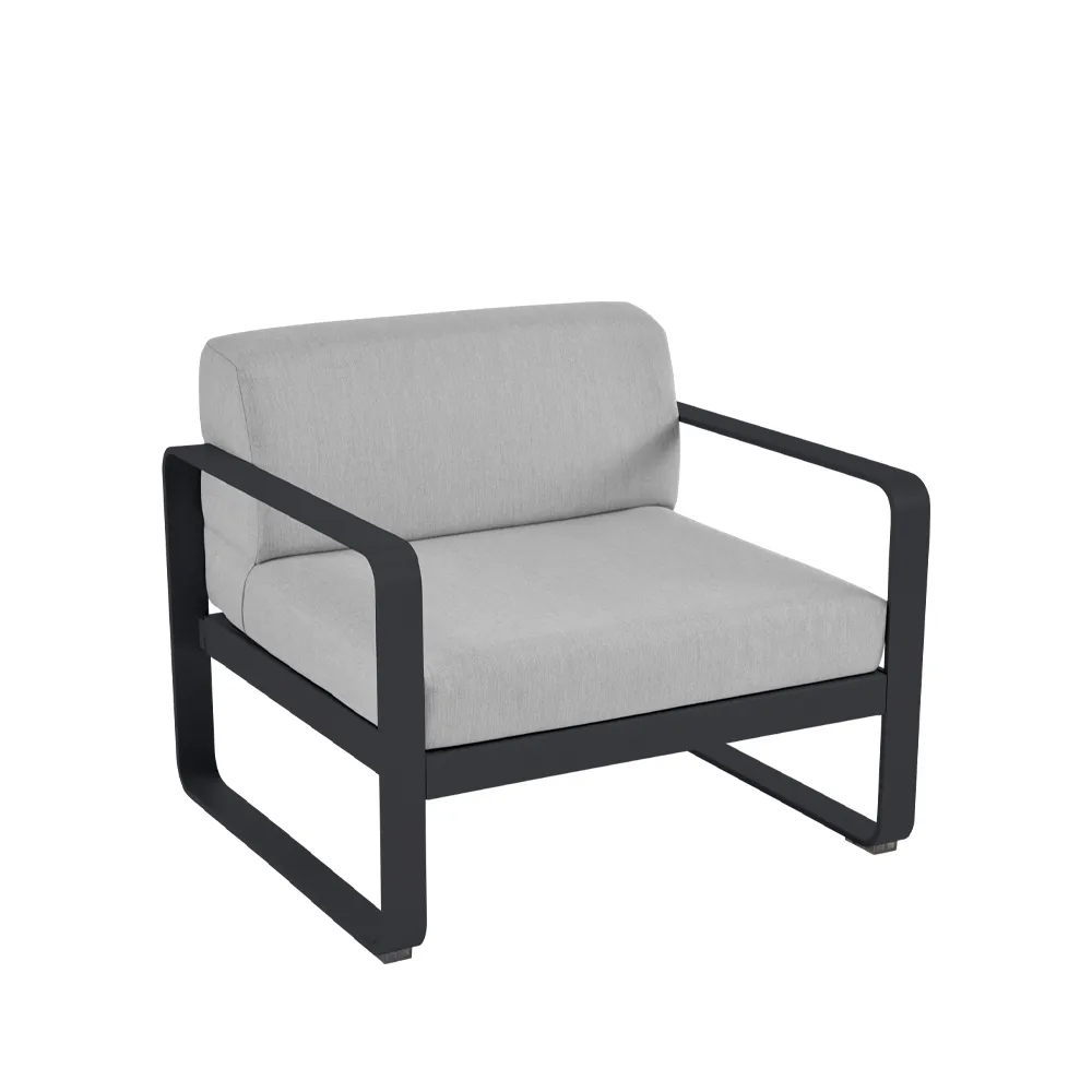 Bellevie lenestol, Anthracite, flannel grey pute Fermob