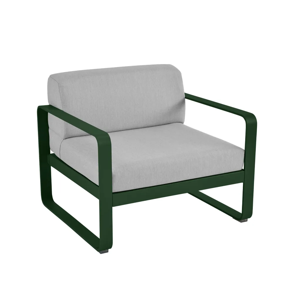 Bellevie lenestol, Cedar green (grønn), flannel grey pute Fermob