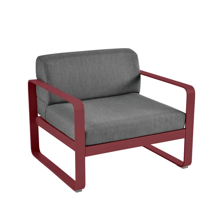 Bellevie lenestol - Chili (rød), graphite grey pute - Fermob