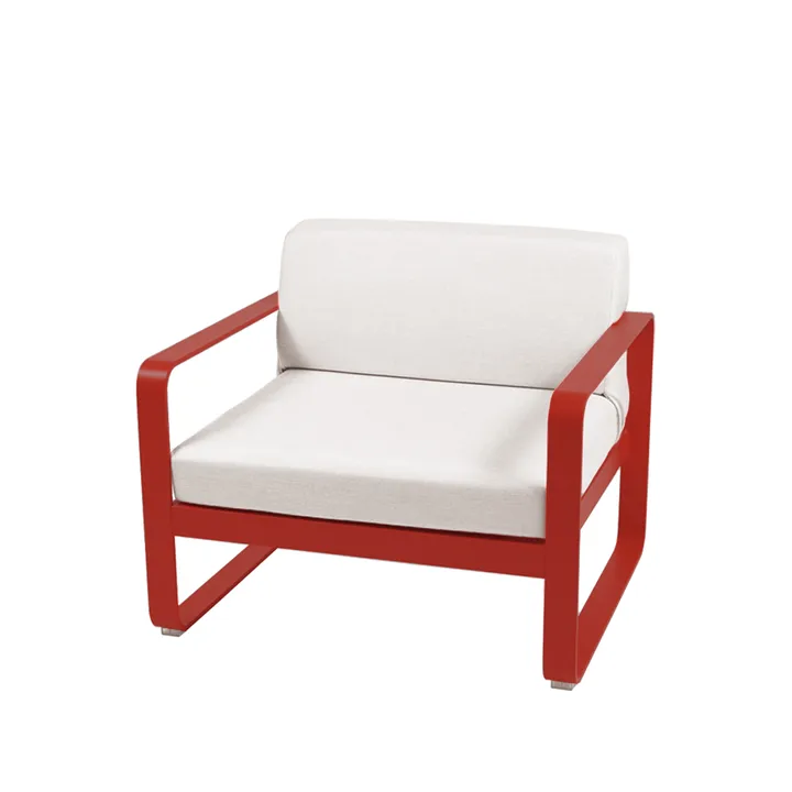 Bellevie lenestol - Chili (rød), off-white pute - Fermob
