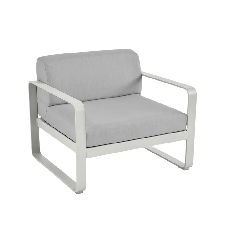 Bellevie lenestol - Clay grey (grå), flannel grey pute/dyne trekk - Fermob