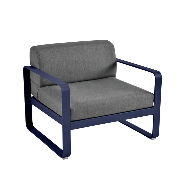 Bellevie lenestol - Deep blue (blå), graphite grey pute - Fermob