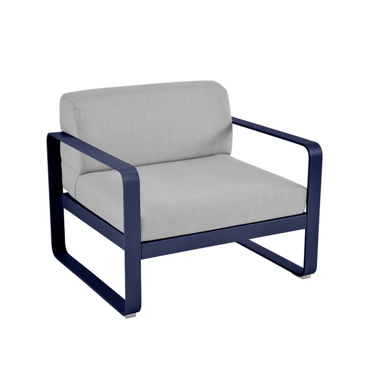 Bellevie lenestol - Deep blue, flannel grey pute - Fermob