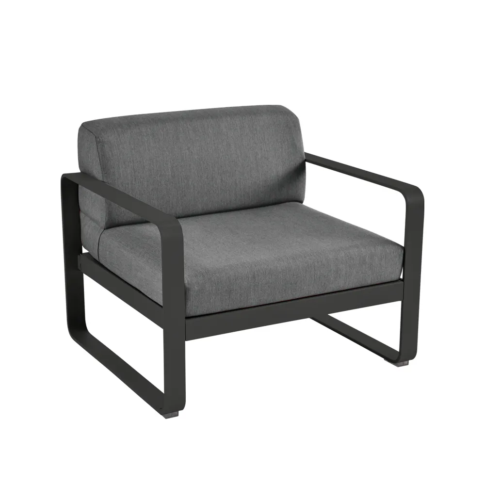 Bellevie lenestol, Liquorice, graphite grey pute Fermob