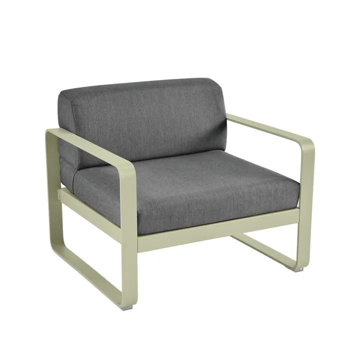 Bellevie lenestol - Willow green (grønn), graphite grey pute - Fermob