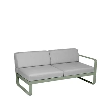 Bellevie Right modulsofa - 2-seters Cactus, flannel grey pute - Fermob