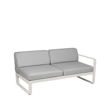 Bellevie Right modulsofa - 2-seters Clay grey, flannel grey pute - Fermob