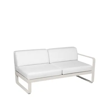 Bellevie Right modulsofa - 2-seters Clay grey, off-white pute - Fermob
