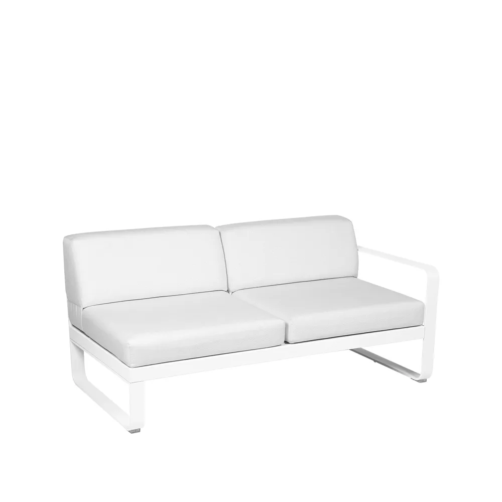 Bellevie Right modulsofa, 2-seters Cotton white (hvit), off-white pute Fermob