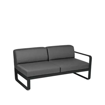 Bellevie Right modulsofa - 2-seters liquorice, graphite grey pute - Fermob