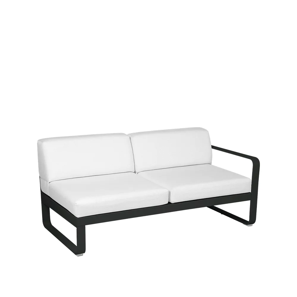 Bellevie Right modulsofa, 2-seters liquorice, off-white pute Fermob