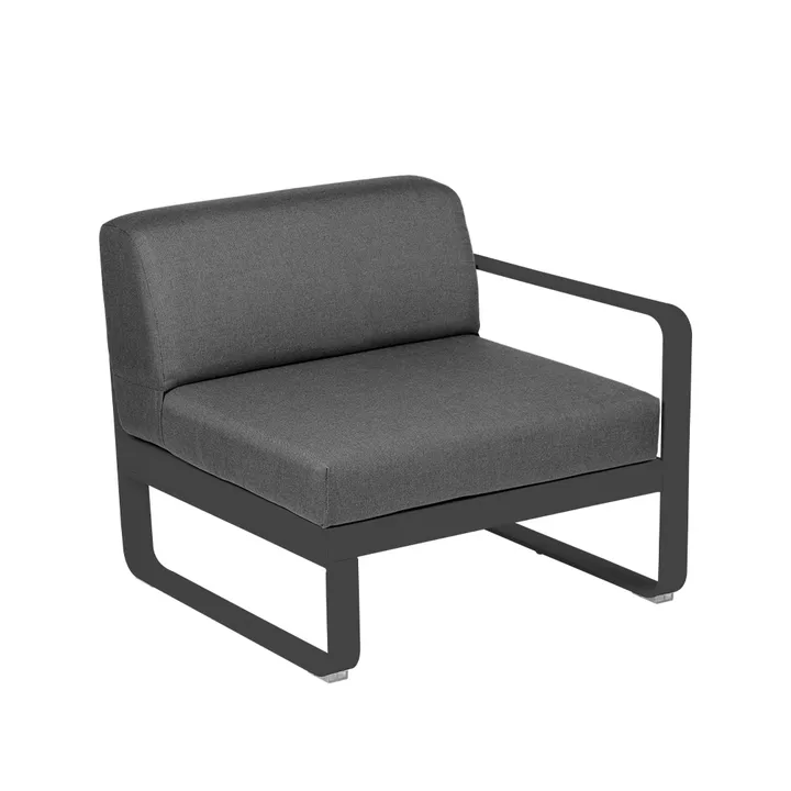 Bellevie Right modulsofa - Anthracite (grå), graphite grey pute, 1-seter - Fermob