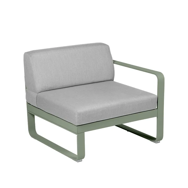 Bellevie Right modulsofa - Cactus (grønn), flannel grey pute, 1-seter - Fermob