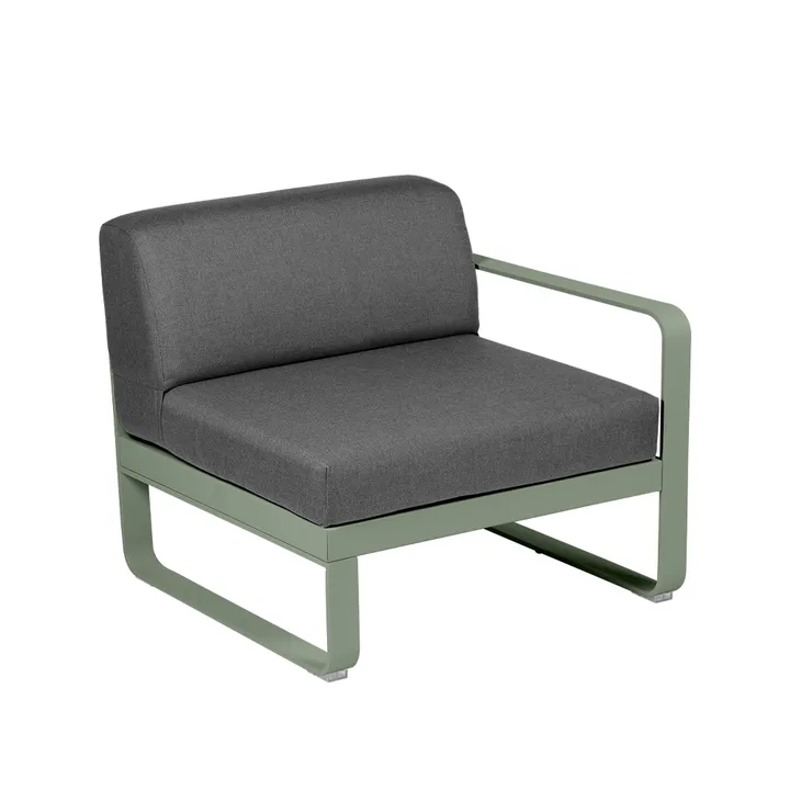 Bellevie Right modulsofa - Cactus (grønn), graphite grey pute, 1-seter - Fermob