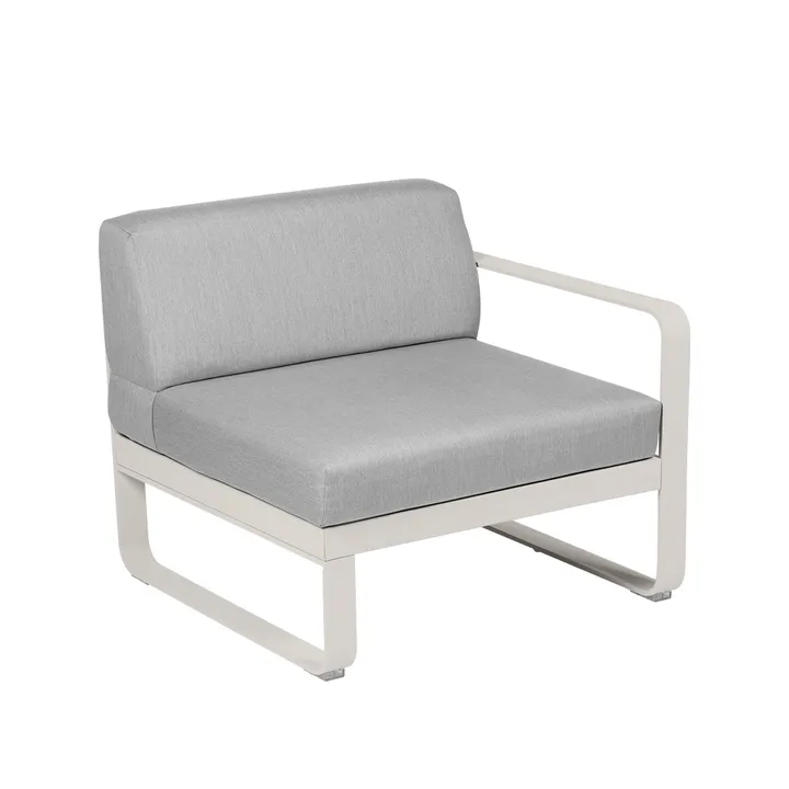 Bellevie Right modulsofa - Clay grey (grå), flannel grey pute, 1-seter - Fermob