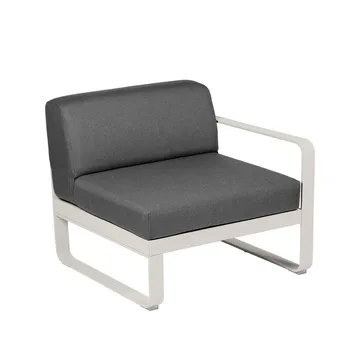 Bellevie Right modulsofa - Clay Grey, graphite grey pute, 1-seter - Fermob