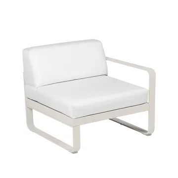 Bellevie Right modulsofa - Clay grey, off-white pute, 1-seter - Fermob