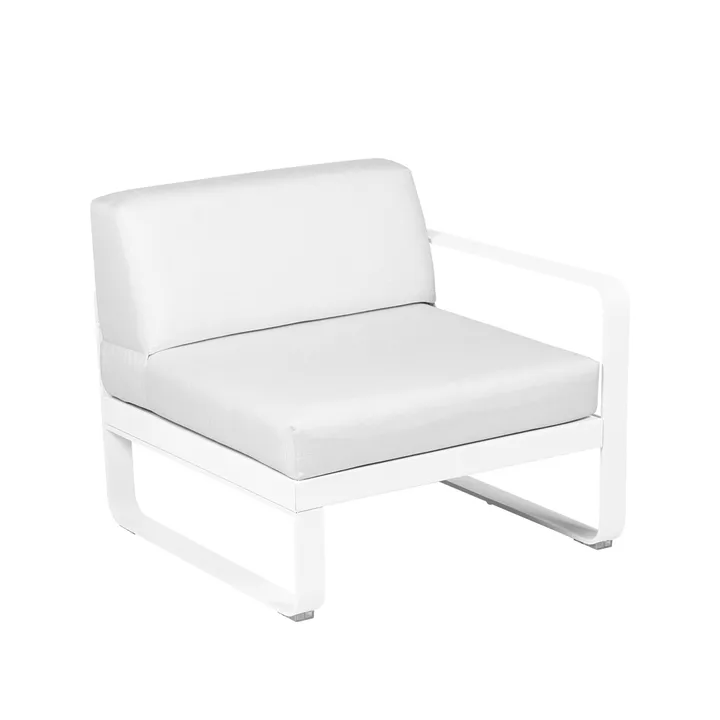 Bellevie Right modulsofa - Cotton white (hvit), off-white pute, 1-sete - Fermob