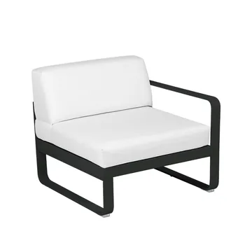 Bellevie Right modulsofa - Liquorice, off-white pute, 1-sete - Fermob
