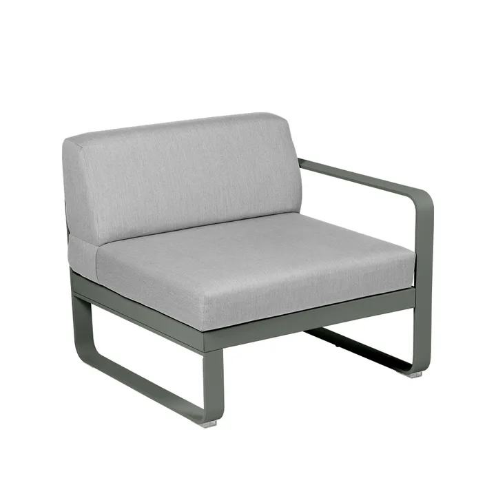 Bellevie Right modulsofa - Rosemary (grønn), flannel grey pute, 1-sete - Fermob