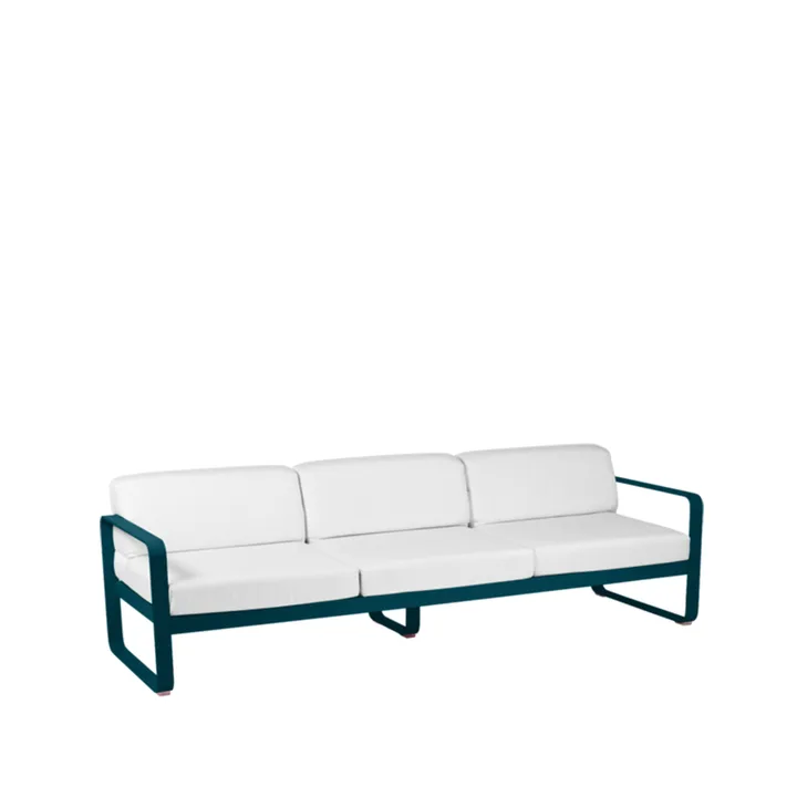 Bellevie sofa - 3-seters Acapulco blue (blå), off-white pute - Fermob