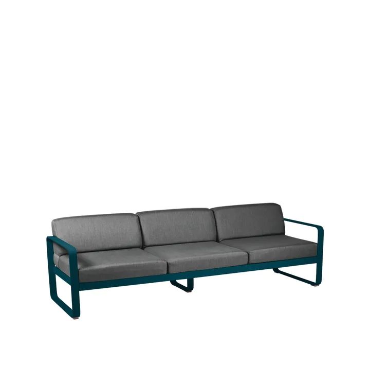 Bellevie sofa - 3-seters Acapulco blue, graphite grey pute - Fermob