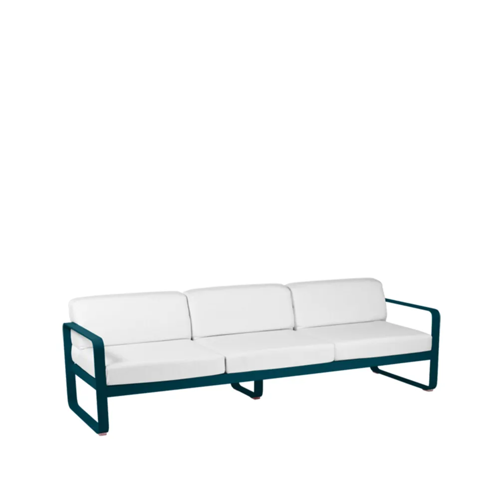Bellevie sofa, 3-seters Acapulco blue, off-white pute Fermob
